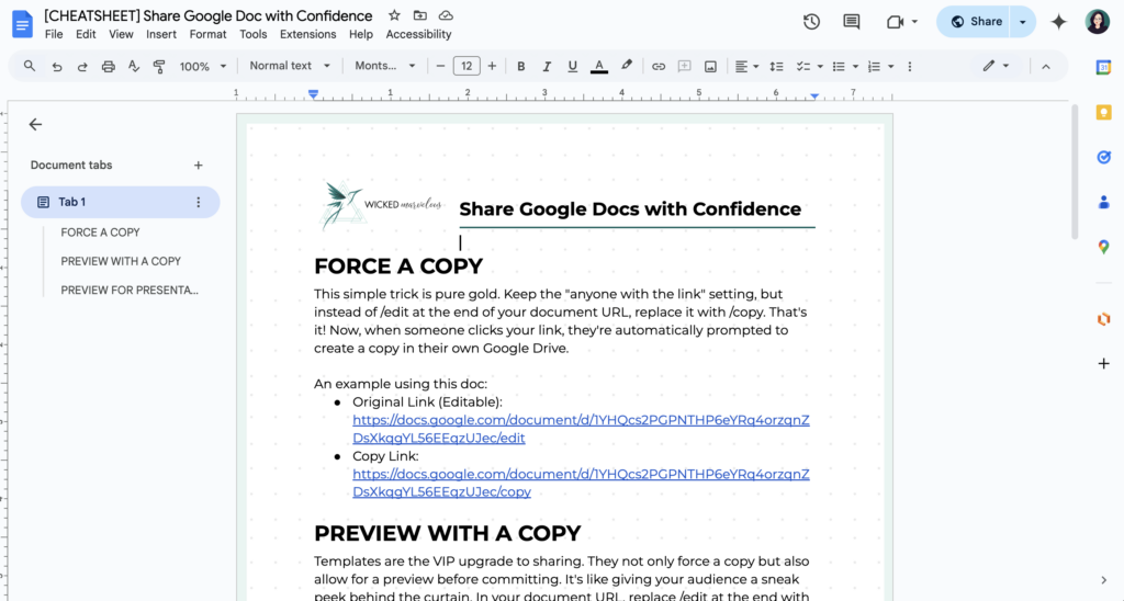 share google docs - default sharing